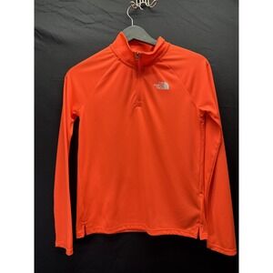 The North Face Pullover Youth Large Orange FlashDry Quarter Zip Shirt Athletic